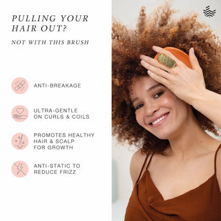 Healthy Hair Brush For Curly Hair, Kinks & Coils