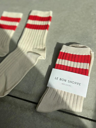 Her Socks Varsity | Red