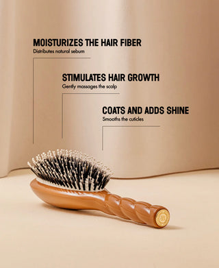 N.03 Large Gentle Scalp Care Hair Brush: Terracotta