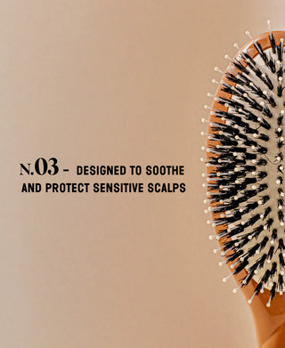 N.03 Large Gentle Scalp Care Hair Brush: Terracotta