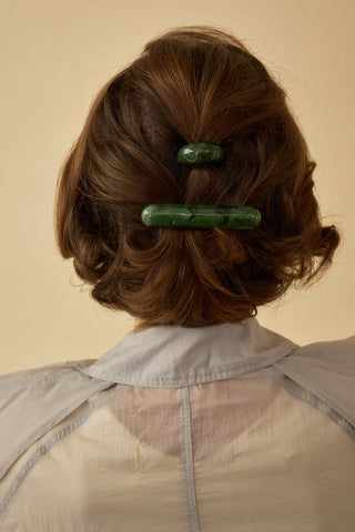 Marble Bar Barrette Malachite