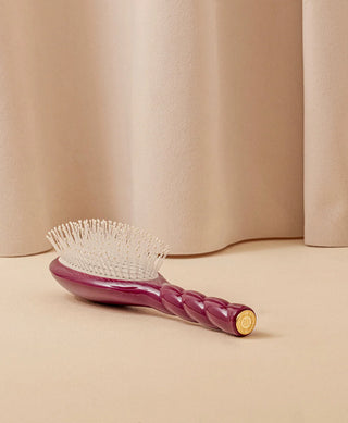 No4 Large Massage & Detangling Hair Brush: Cherry Red