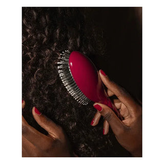 N.03 Large Gentle Scalp Care Hair Brush: Cherry Red
