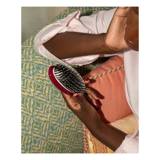N.03 Large Gentle Scalp Care Hair Brush: Cherry Red