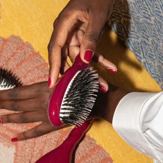 N.02 Small Care & Detangling Hair Brush Cherry Red