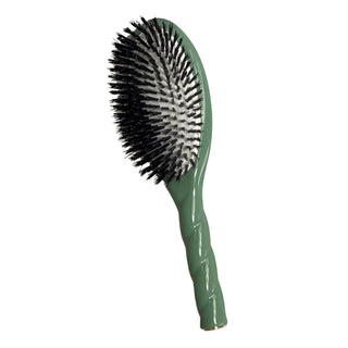 No1 Large Shine & Care Hair Brush: Almond Green
